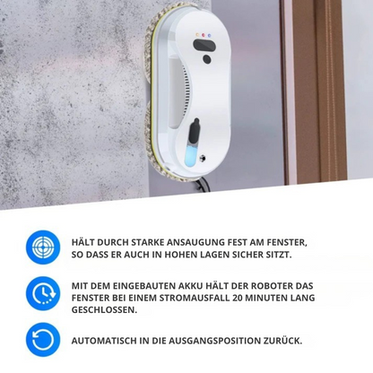 WindowSweep™ | Fensterroboter Automatische Reinigung mit Sensoren und Wasserspray
